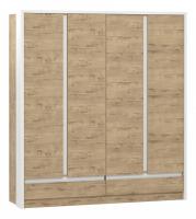 Шкаф комбинированный Virginia НМ 011.51, Белый Скандинавский/Дуб Бунратти. Фото №1