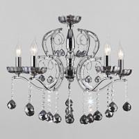 Подвесная люстра Eurosvet Brezza 10107/5 хром/дымчатый хрусталь Strotskis фото Подвесная люстра Eurosvet Brezza 10107/5 хром/дымчатый хрусталь Strotskis. Фото №1