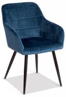 Кресло BEATA (mod. 8266) металл/ткань, 56х60х82 см, синий (G062-48)/черный (поставляется по 2 шт)