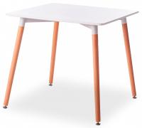 Стол JOHN (mod. T1003) МДФ/дерево, 80 х 80 х 75 см , White (Белый) / Natural (натуральный) фото Стол JOHN (mod. T1003) МДФ/дерево, 80 х 80 х 75 см , White (Белый) / Natural (натуральный). Фото №1