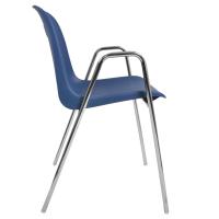 Стул Venezia-4 высокие ножки с подлокотниками каркас хром фото Стул Venezia-4 высокие ножки с подлокотниками каркас хром. Фото №1