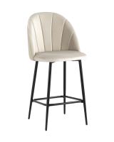 Стул полубарный Логан велюр бежевый. Фото №1