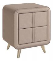 Тумба прикроватная Софи, (480х370х580) бронза (экокожа) фото Тумба прикроватная Софи, (480х370х580) бронза (экокожа). Фото №1