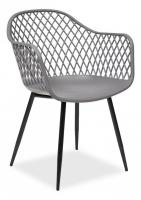 Стул DIEGO (mod. 8003) металл/пластик, 55х60х82,5 см, серый/черный (поставляется по 4 шт)