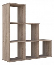 Стеллаж Polini Home Smart, древесина коричневая светлая дуб. Фото №2