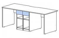 Стол на два рабочих места с тумбами Силуэт. Фото №1