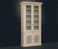 Шкаф для книг 2-х ств. с зеркалом и стеклянными полками Б5.15-6. Фото №1