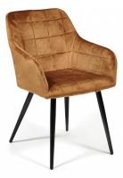 Кресло BEATA (mod. 8266) металл/ткань, 56х60х82 см, коричневый (G-062-61)/черный (поставляется по 2 шт) фото Кресло BEATA (mod. 8266) металл/ткань, 56х60х82 см, коричневый (G-062-61)/черный (поставляется по 2 шт). Фото №1