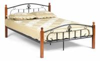 Кровать РУМБА (AT-203)/ RUMBA Wood slat base дерево гевея/металл, 120*200 см (middle bed), красный дуб/черный фото Кровать РУМБА (AT-203)/ RUMBA Wood slat base дерево гевея/металл, 120*200 см (middle bed), красный дуб/черный