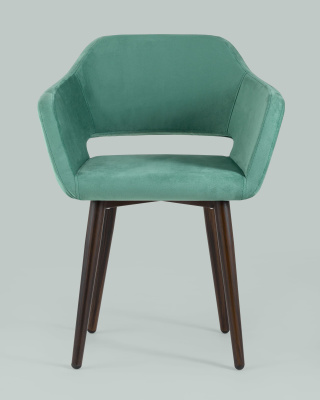 Стул с подлокотниками Саймон велюр морской. Фото №5