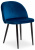 Стул MELODY (mod. 4997) металл/вельвет, 52х49х78см, темно-синий/черные ножки (поставляется по 4 шт). Фото №1