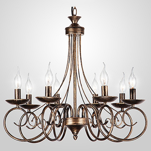 Подвесная люстра Eurosvet Provence 22404/8 черный с золотом. Фото №1