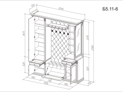 Прихожая Благо 5 Б 5.11-6. Фото