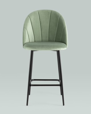 Стул полубарный Логан велюр фисташковый фото Стул полубарный Логан велюр фисташковый. Фото №5