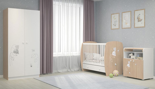 Шкаф платяной Polini kids French 1230 Amis, белый. Фото №6