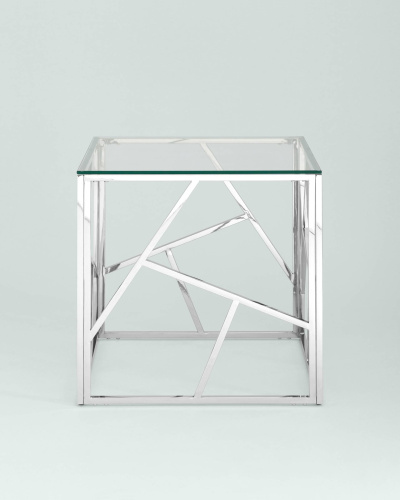 Журнальный столик 55*55 АРТ ДЕКО серебро. Фото №4