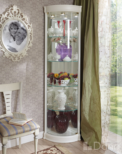 Угловая витрина №528 CR creme. Фото №1