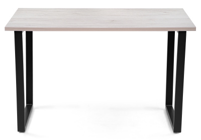 Стол деревянный Лота Лофт 120 25 мм юта / матовый черный. Фото