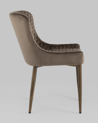 Стул Ститч Хани велюр коричневый ножки дерево фото Стул Ститч Хани велюр коричневый ножки дерево. Фото №4