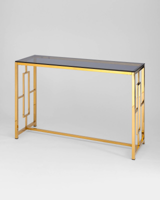 Консоль БРУКЛИН 120*40 золото стекло smoke фото Консоль БРУКЛИН 120*40 золото стекло smoke. Фото №3