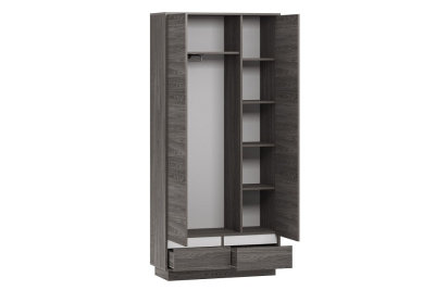 Шкаф для одежды НМ 011.19 Virginia Белый Скандинавский/Ясень Анкор темный. Фото