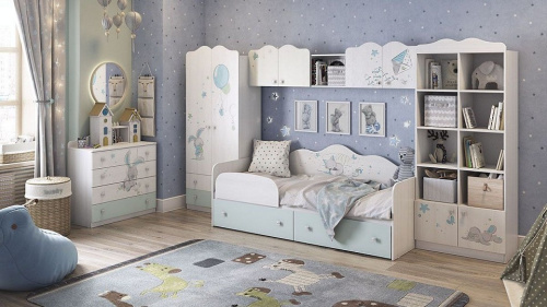 Детский гарнитур Бонни К1 белый рамух/кэнди. Фото №1