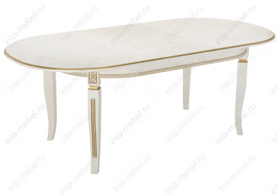 Стол деревянный Aviano молочный с патиной. Фото