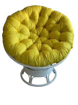 Кресло Папасан вращающийся 23/01В с желтой подушкой фото Кресло Папасан вращающийся 23/01В с желтой подушкой. Фото №5
