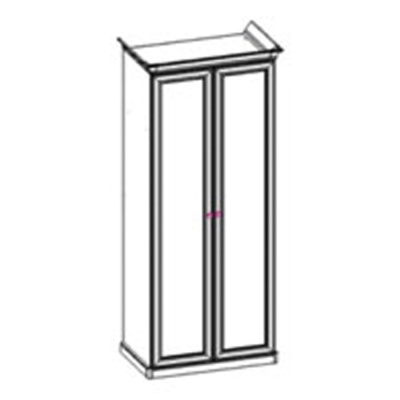 Шкаф 2-ств Патрисия крем корень глянец. Фото №3