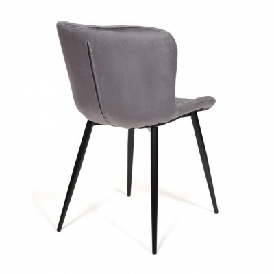 Стул QUINCY (mod. 8272) металл/ткань, 49х53х84,5 см, серый (G-062-40)/черный (поставляется по 4 шт). Фото №2