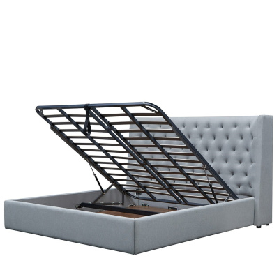 Кровать GC1726 серая с ящиком для белья фото Кровать GC1726 серая с ящиком для белья. Фото №3