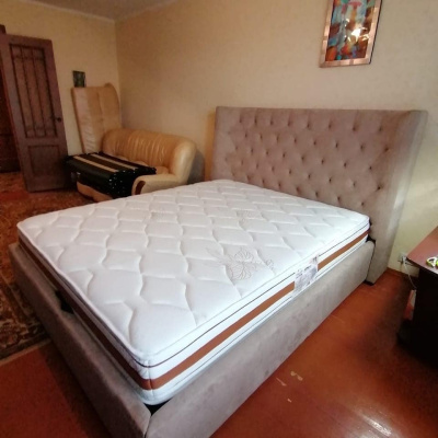 Кровать 1726 BEIGE бежевая фото Кровать 1726 BEIGE бежевая. Фото №4