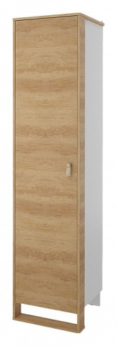 Сити СТЛ.336.08 Шкаф 1 дв. Бело-серый/Дуб небраска. Фото №1