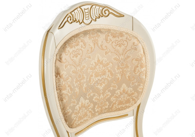 Стул деревянный Лауро патина золото / бежевый тесьма 11. Фото