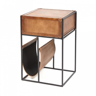 Тумба Secret De Maison BREAK ( mod. 2661) металл/кожа буйвола, 38x33x60, Античный светлый фото Тумба Secret De Maison BREAK ( mod. 2661) металл/кожа буйвола, 38x33x60, Античный светлый. Фото №2