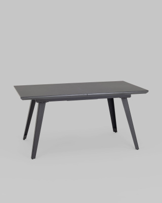 Стол обеденный Палермо раскладной 160-200*90 серый со стеклом. Фото №3