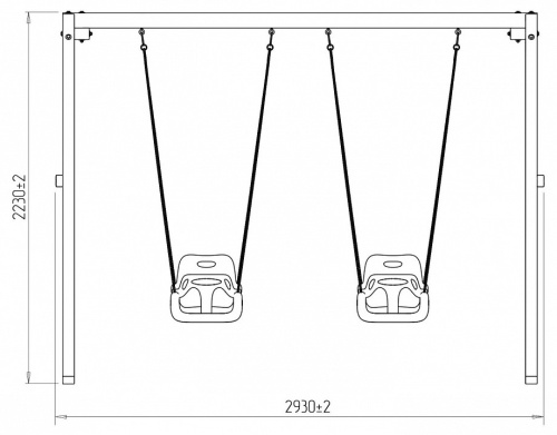 Качели детские Р911-2, коричневый фото Качели детские Р911-2, коричневый. Фото №9