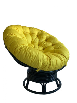 Кресло Папасан вращающийся 23/01В с желтой подушкой фото Кресло Папасан вращающийся 23/01В с желтой подушкой. Фото №3