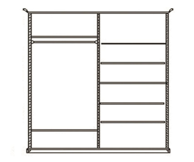 Шкаф-купе для одежды Соната ММ-283-01/02Р-1. Фото №2