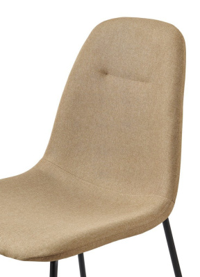 Стул C-1101 бежевый/матовый черный фото Стул C-1101 бежевый/матовый черный. Фото №4