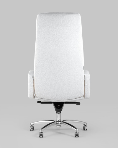 Кресло руководителя Лестер микровелюр светло-серый. Фото №6