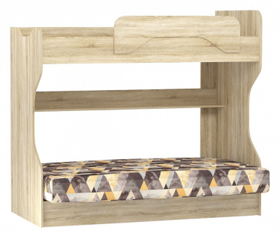 Оливия НМ 037.43 М2 Кровать Принт Сноу броун, Дуб Сонома. Фото