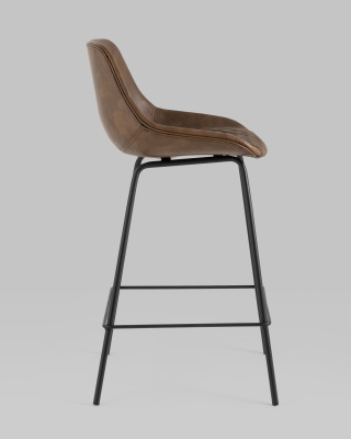 Стул полубарный TEXAS экокожа коричневый. Фото