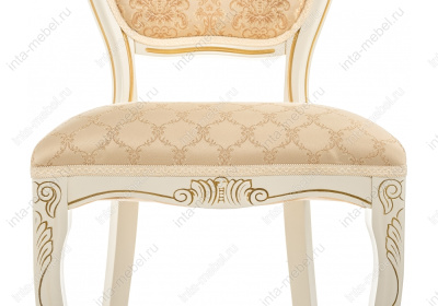 Стул деревянный Лауро патина золото / бежевый тесьма 11. Фото