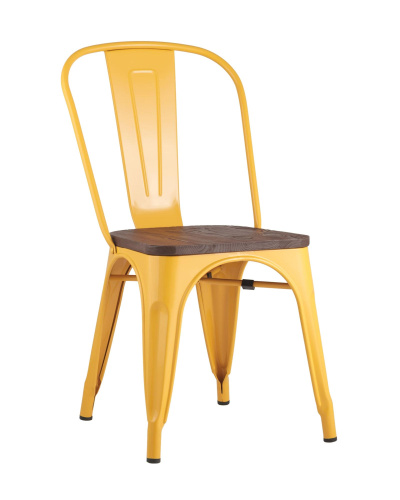 Стул TOLIX WOOD желтый. Фото №1
