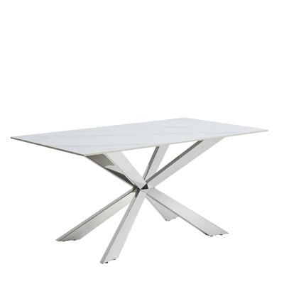 Стол T088 (160) камень белый матовый Calacata. Фото