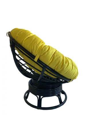 Кресло Папасан вращающийся 23/01В с желтой подушкой фото Кресло Папасан вращающийся 23/01В с желтой подушкой. Фото №4