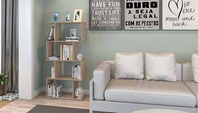 Стеллаж Polini Home Smart, древесина коричневая светлая дуб фото Стеллаж Polini Home Smart, древесина коричневая светлая дуб. Фото №5