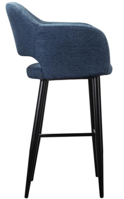 Кресло барное Oscar Сканди БлюАрт/Черный. Фото
