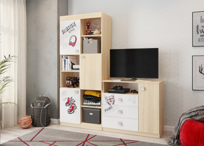 Энерджи Комод дуб сонома/белый. Фото